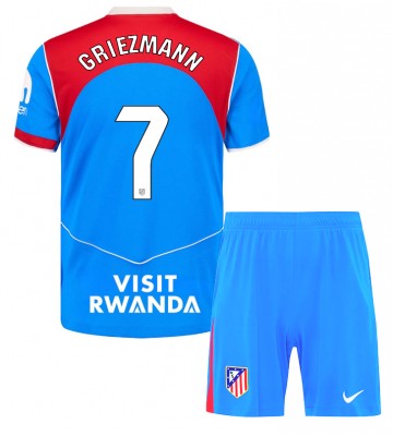 Atletico Madrid Antoine Griezmann #7 Tredje Tröja Barn 2025-26 Kortärmad (+ Korta byxor)